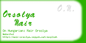 orsolya mair business card